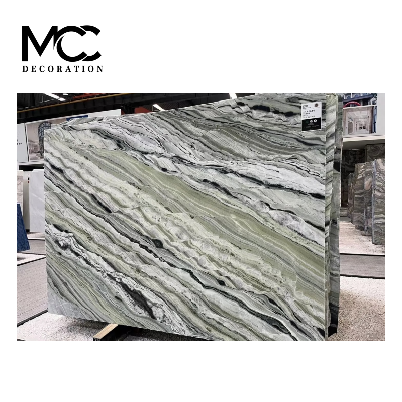 Cloud Emerald marble slabs